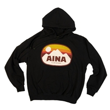 Aina Clothing men's black organic cotton Mt Groovius Hoodie sweatshirt
