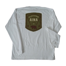 Aina Clothing men's white organic cotton Bear long sleeve t-shirt