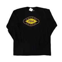 Aina Clothing men's black organic cotton Key To Nature long sleeve t-shirt