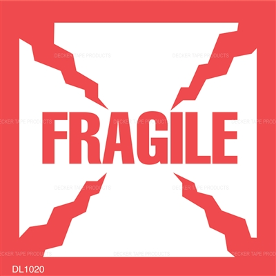 DL1020 <br> FRAGILE <br> 2-1/2" X 2-1/2"