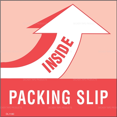 DL1180 <br> PACKING SLIP INSIDE <br> 4" X 4"