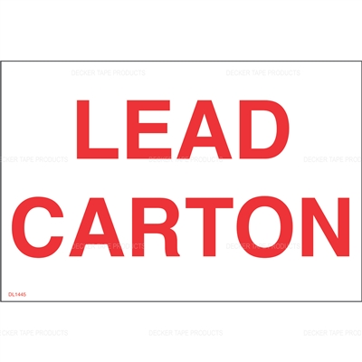 DL1445 <br> LEAD CARTON <br> 4" X 6"