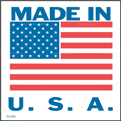 DL1620 <br> FLAG MADE IN USA <br> 4" X 4"