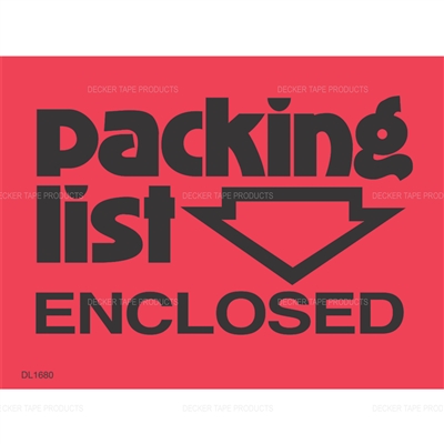 DL1680 <br> PACKING LIST ENCLOSED <br> 3" X 4"