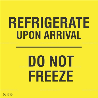 DL1710 <br> REFRIGERATE UPON ARRIVAL - DO NOT FREEZE <br> 3" X 3"