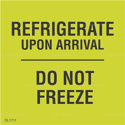 DL1711 <br> REFRIGERATE UPON ARRIVAL - DO NOT FREEZE <br> 3" X 3"