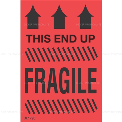 DL1796 <br> THIS SIDE UP FRAGILE <br> 2" X 3"