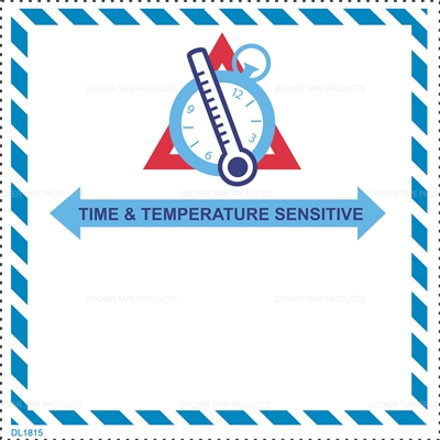 DL1815 <br> TIME & TEMPERATURE SENSITIVE <br> 4" X 4"