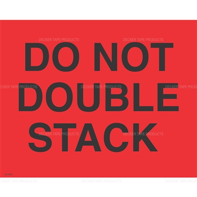 DL2323 <br> DO NOT DOUBLE STACK <br> 8" X 10"