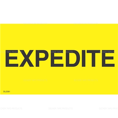 DL2381 <br> EXPEDITE <br> 3" X 5"