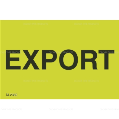 DL2382 <br> EXPORT <br> 2" X 3"