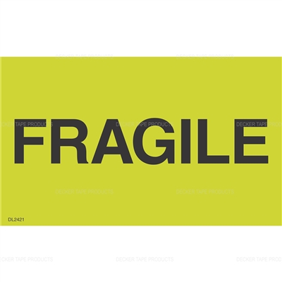 DL2421 <br> FRAGILE <br> 3" X 5"