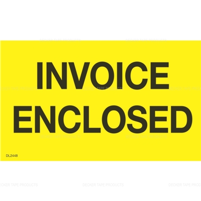 DL2448 <br> INVOICE ENCLOSED <br> 3" X 5"