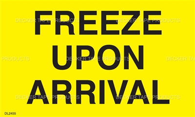 DL2455 <br> FREEZE UPON ARRIVAL <br> 3"X5"