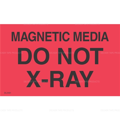 DL2461 <br> MAGNETC MEDIA DO NOT X-RAY <br> 3" X 5"