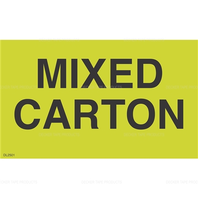 DL2501 <br> MIXED CARTON <br> 3" X 5"