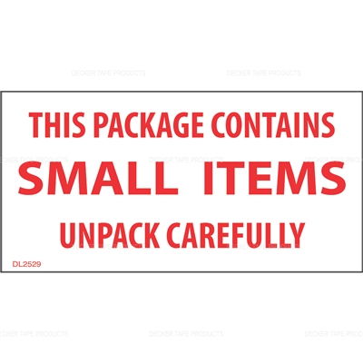 DL2529 <br> PACKAGE CONTAINS SMALL ITEMS UNPACK CAREFULLY <br> 2" X 4"