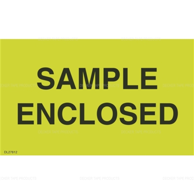 DL2782 <br> SAMPLE ENCLOSED <br> 3" X 5"