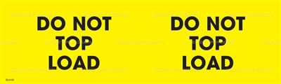 DL3122 <br> DO NOT TOP LOAD <br> 3" X 10"