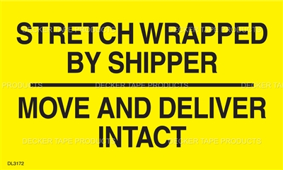 DL3172 <br> STRETCH WRAPPED BY SHIPPER <br> 3" X 5"