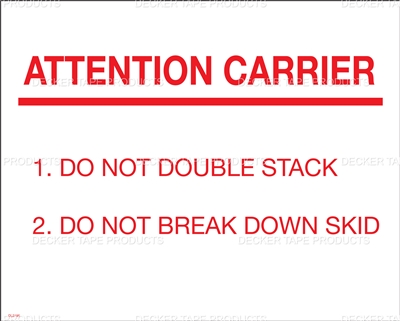 DL3195 <br> ATTENTION CARRIER <br> 8" X 10"