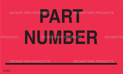 DL3201 <br> PART NUMBER ____ <br> 3" X 5"