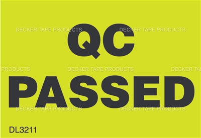 DL3211 <br> QC PASSED <br> 1-3/8" X 2"