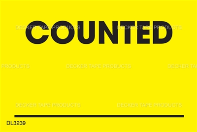 DL3239 <br> COUNTED ____ <br> 2" X 3"