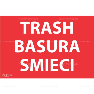DL3248 <br> TRASH BASURA SMIECI <br> 2" X 3"