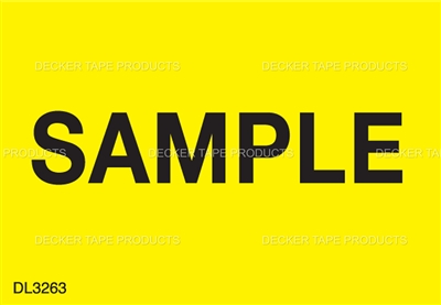 DL3263 <br> SAMPLE <br> 1-3/8" X 2"