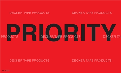 DL3277 <br> PRIORITY <br> 3" X 5"