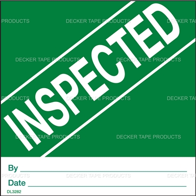 DL3282 <br> INSPECTED <br> 4" X 4"