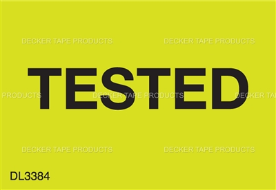 DL3384 <br> TESTED <br> 1-3/8" X 2"
