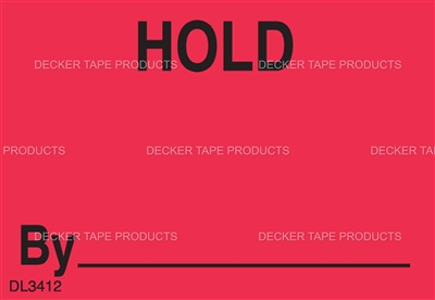 DL3412 <br> HOLD  BY ___ <br> 1-3/8" X 2"