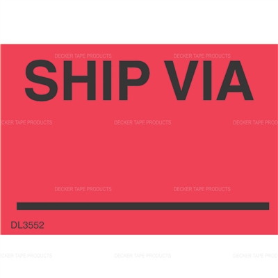 DL3552 <br> SHIP VIA ___ <br> 1-3/8" X 2"