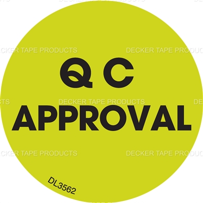 DL3562 <br> QC APPROVAL <br> 2"