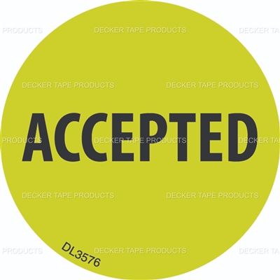 DL3576 <br> ACCEPTED <br> 2"