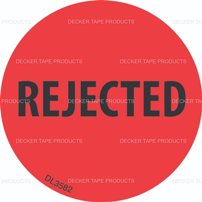 DL3582 <br> REJECTED <br> 2" 