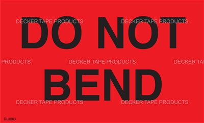 DL3583 <br> DO NOT BEND <br> 3" X 5"