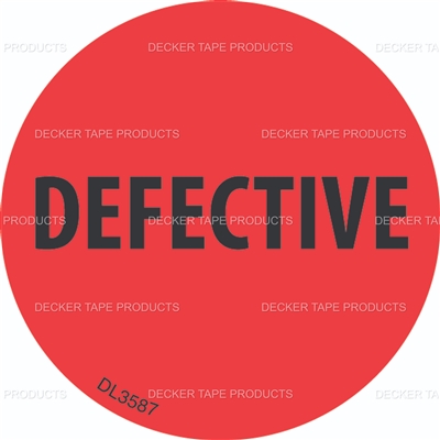 DL3587 <br> DEFECTIVE <br> 2"