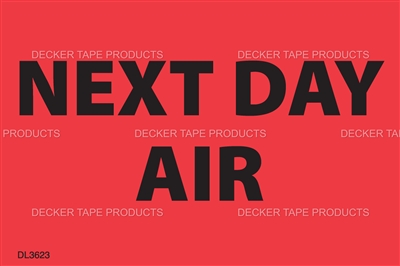 DL3623 <br> NEXT DAY AIR <br> 2" X 3"