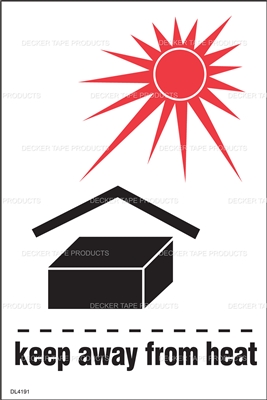 DL4191 <br> KEEP AWAY FROM HEAT <br> 4" X 6"