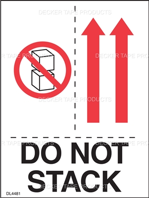 DL4481 <br> DO NOT STACK <br> 3" X 4"