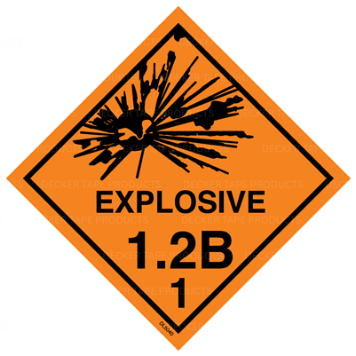 DL5040 <br> D.OT. CLASS1 EXPLOSIVE 1.2B <br> 4" X 4" 
