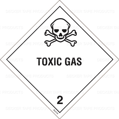 DL5110 <br> D.O.T. CLASS 2 TOXIC GAS <br> 4" X 4"