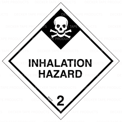 DL5112 <br> D.O.T. CLASS 2 INHALATION HAZARD <br> 4" X 4"