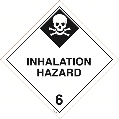 DL5191 <br> D.O.T. CLASS 6 INHALATION HAZARD <br> 4" X 4" 