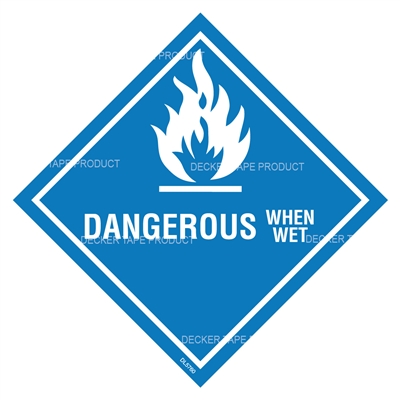 DL5760 <br> DANGEROUS WHEN WET <br> 4" X 4"