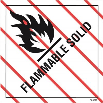 DL5770 <br> FLAMMABLE SOLID <br> 4" X 4" 
