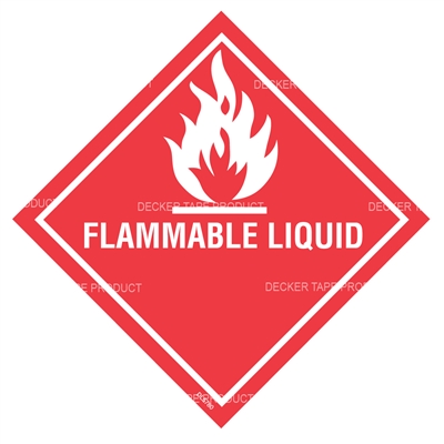 DL5780 <br> FLAMMABLE LIQUID <br> 4" X 4"